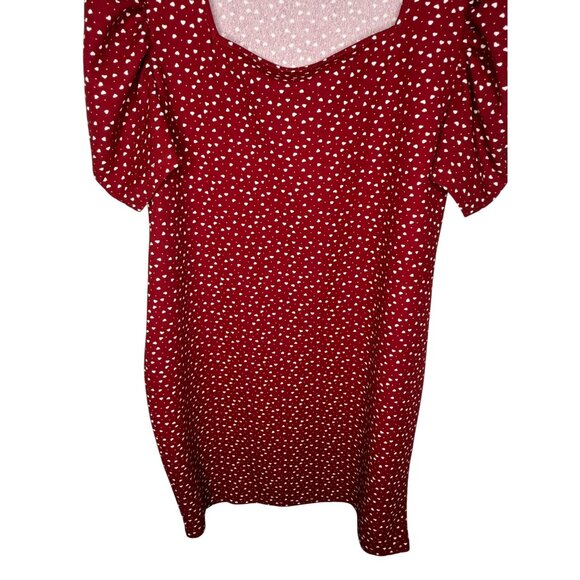 SHEIN Curve 3XL Red Heart Mini Dress • Puff Sleeve Plus Size - Picture 10 of 11